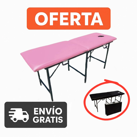 Camilla Plegable Reforzada para Masajes – Valija Portátil (183×60×70 cm) (ENVÍO GRATIS)