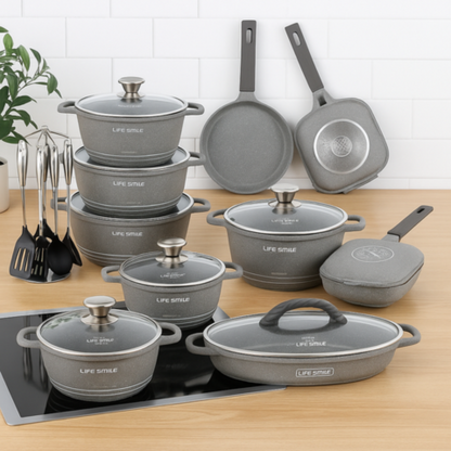 Conjunto de Ollas de Cerámica 19 Piezas Antiadherentes [ENVÍO GRATIS]