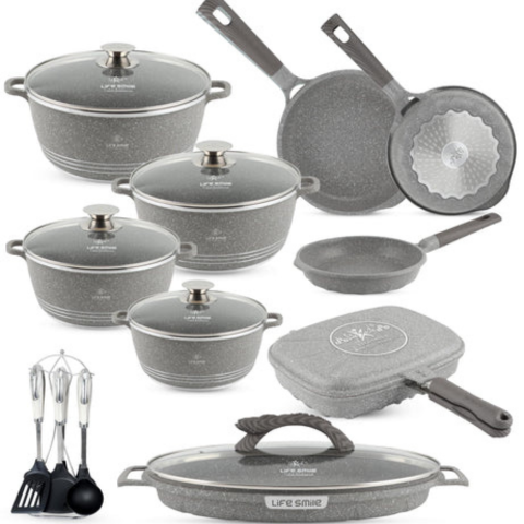 Conjunto de Ollas de Cerámica 19 Piezas Antiadherentes [ENVÍO GRATIS]